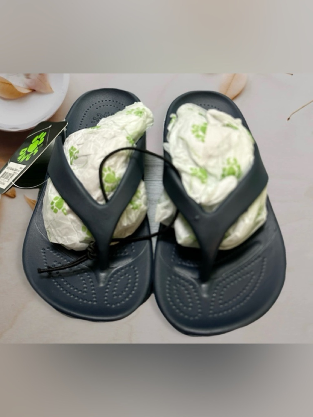 Dawgs Navy Blue Kids Flip Flops size 1